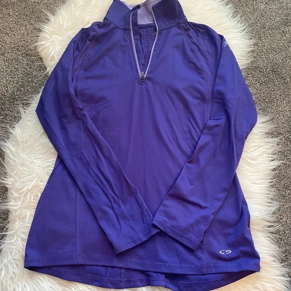 Women’s Champion thin purple 1/4 zip pullover jacket XS - Picture 1 of 2